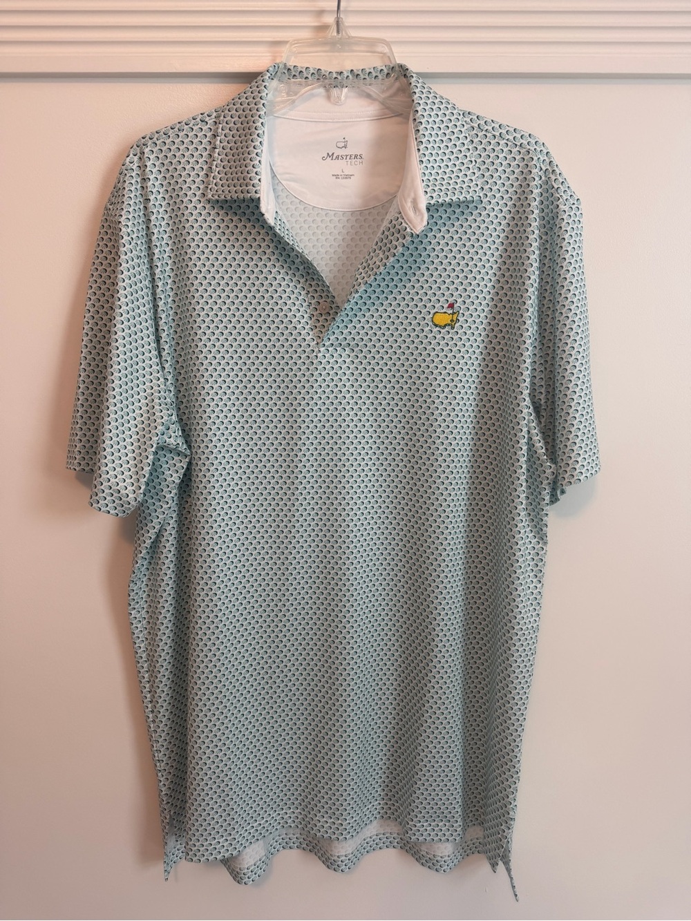 NEW 2026 Masters Tech Patterned Polo size L